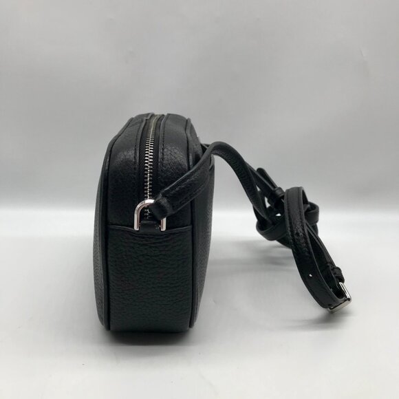 Kate Spade Black Leather Glitter On Mini Camera Crossbody Bag - Picture 4 of 10